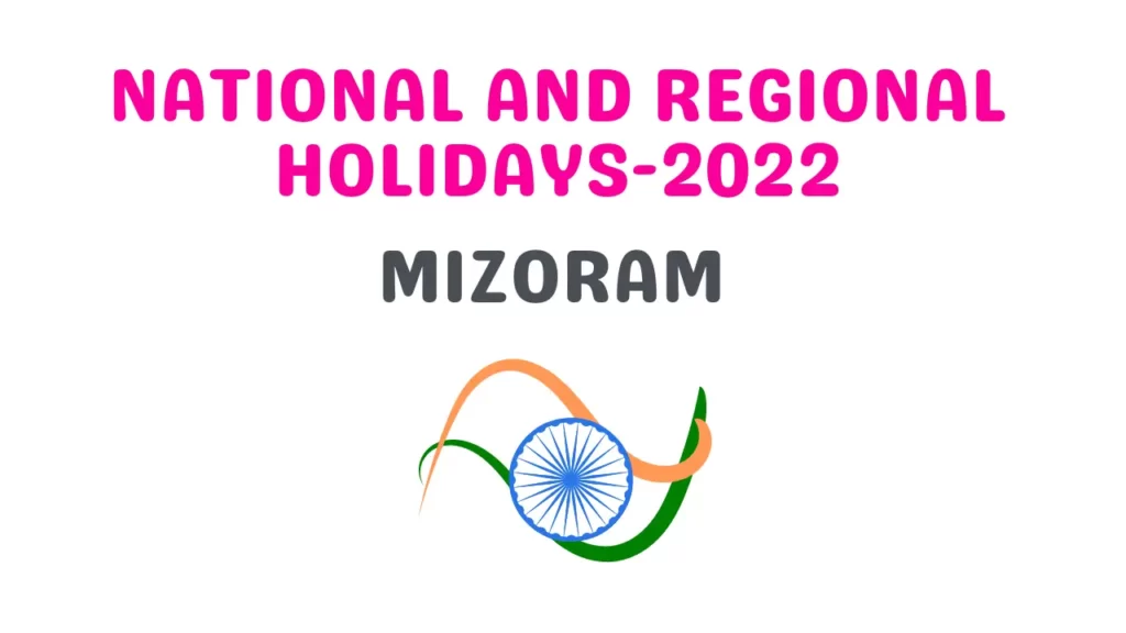 National And Regional Holidays 2022-Mizoram