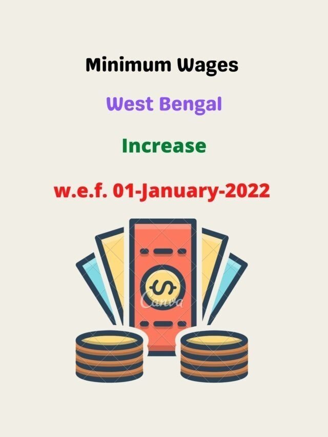 Minimum Wages of West Bengal-01 January 2022