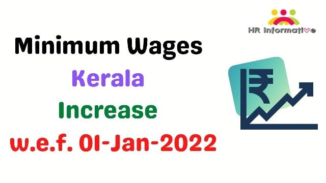 Minimum Wages Kerala 01 January 2022