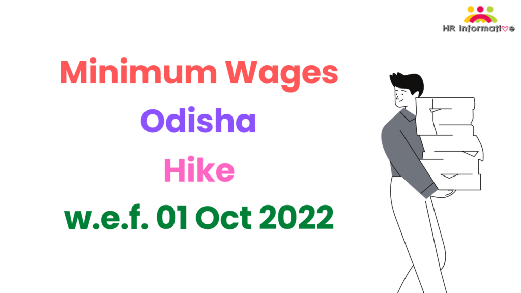 Minimum Wages in Odisha October 2022