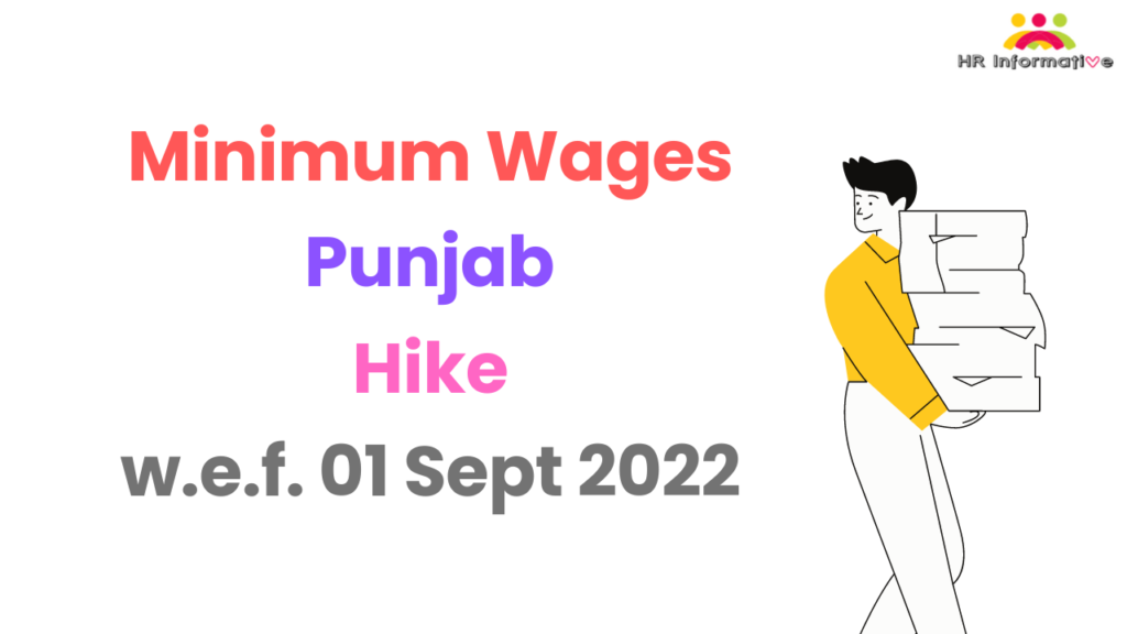 Minimum Wages in Punjab September 2022