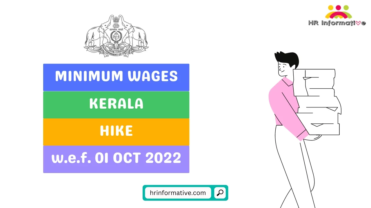 Minimum Wages in Kerala Increased 01 October 2022