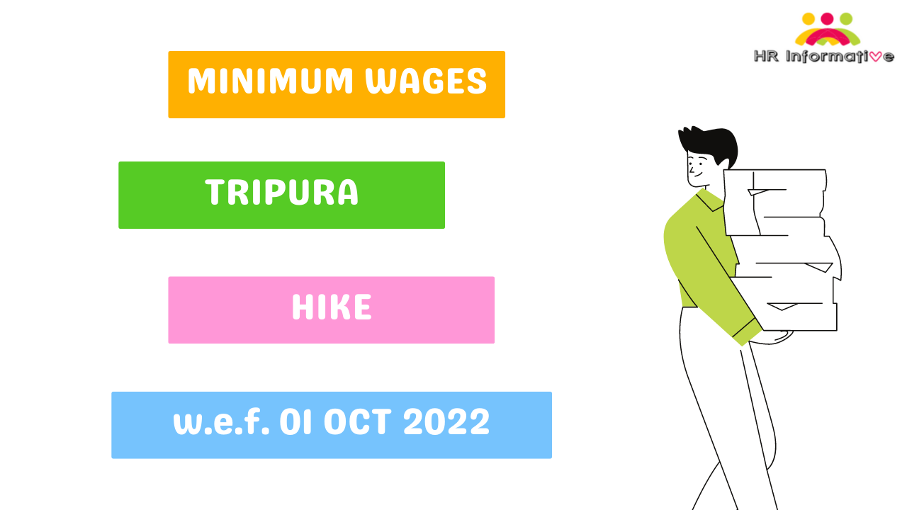 Minimum Wages in Tripura Revised From 01 October 2022