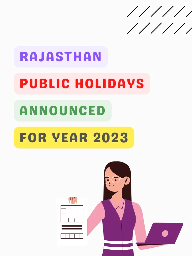 Rajasthan Public Holidays List 2023 Notification