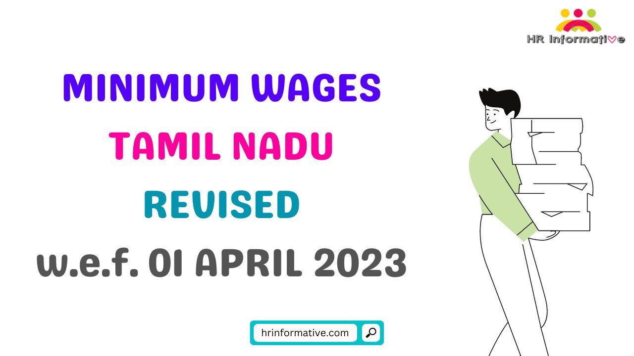 Minimum Wages in Tamil Nadu Revised April 2023