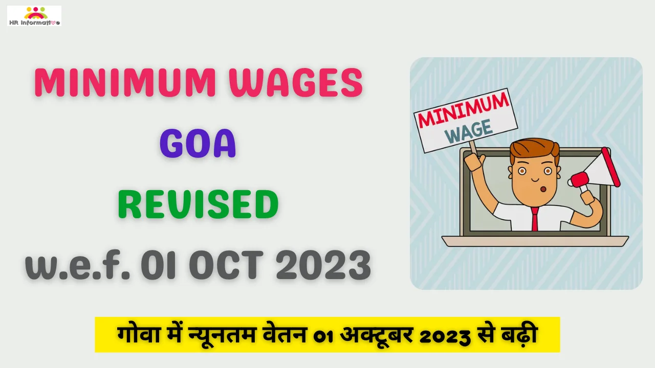 Minimum Wages Revised in Goa From October 2023 PDF Notification