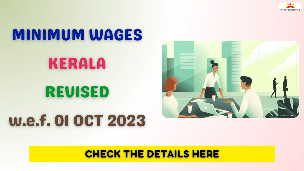 Minimum Wages Revised in Kerala October 2023 Notification