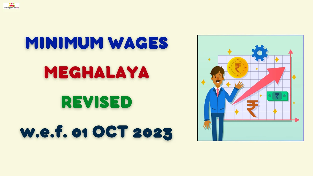 Minimum Wages Meghalaya October 2023