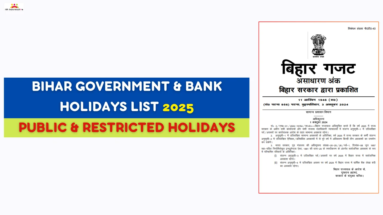 Bihar Government Holidays List 2025 » HR Compliance Labour Law