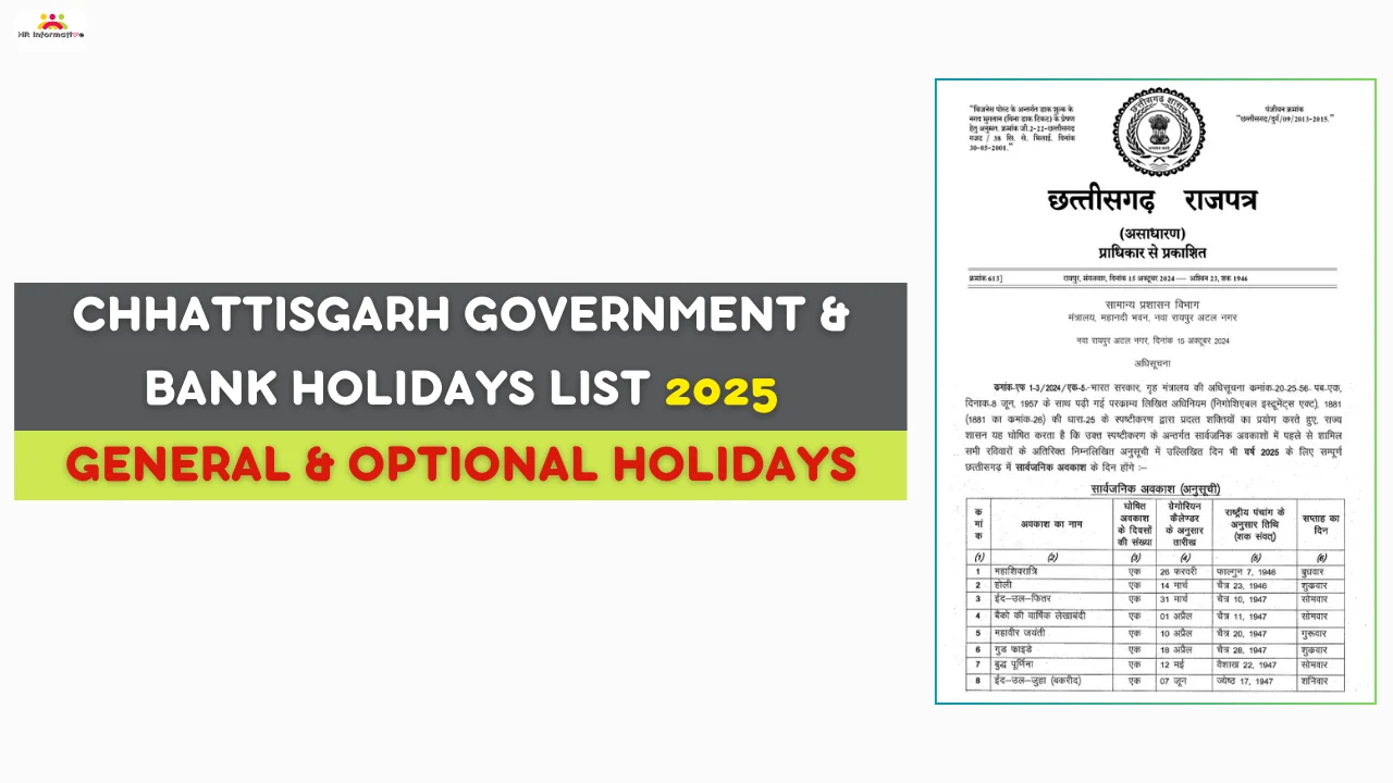 Chhattisgarh Government Holidays List 2025 » HR Compliance Labour Law