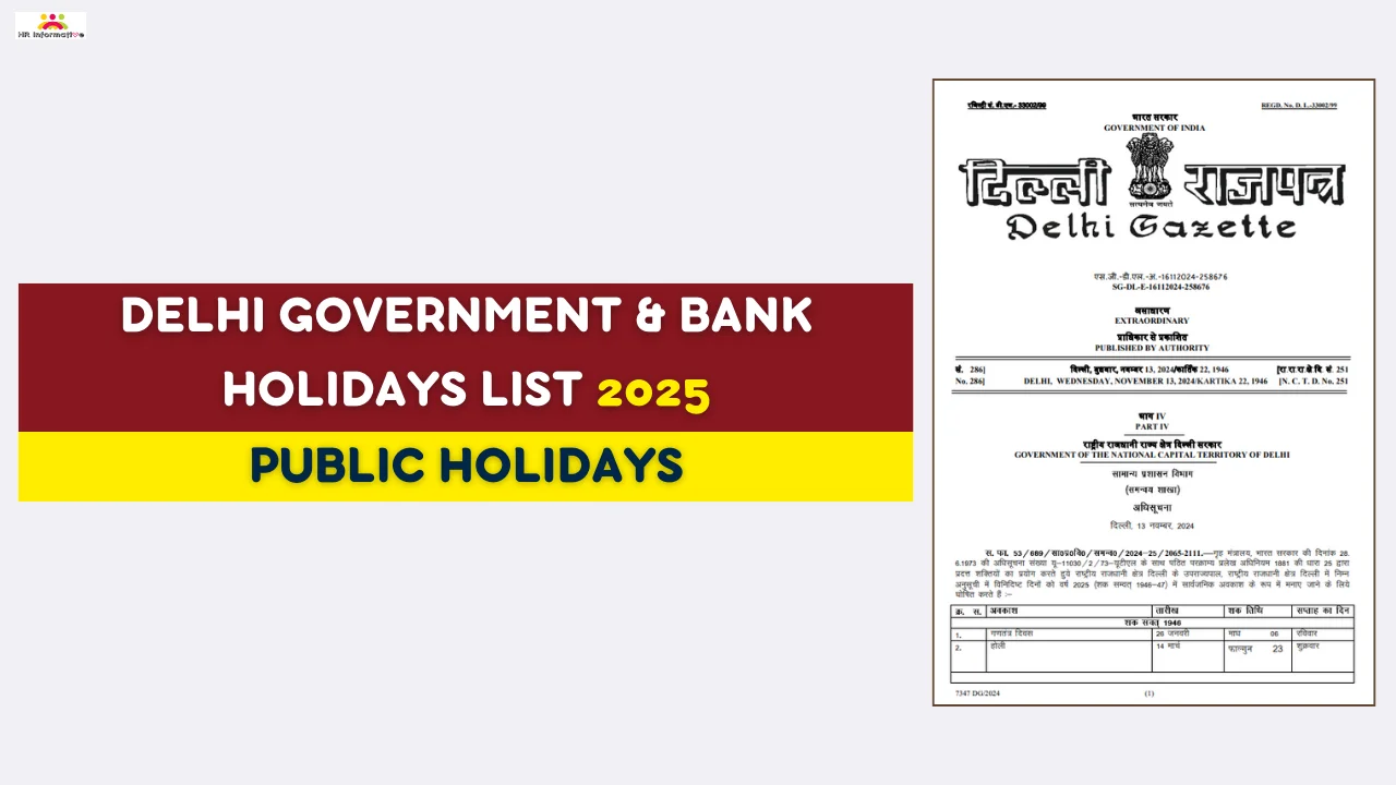 Delhi Government Holidays List 2025 » HR Compliance Labour Law