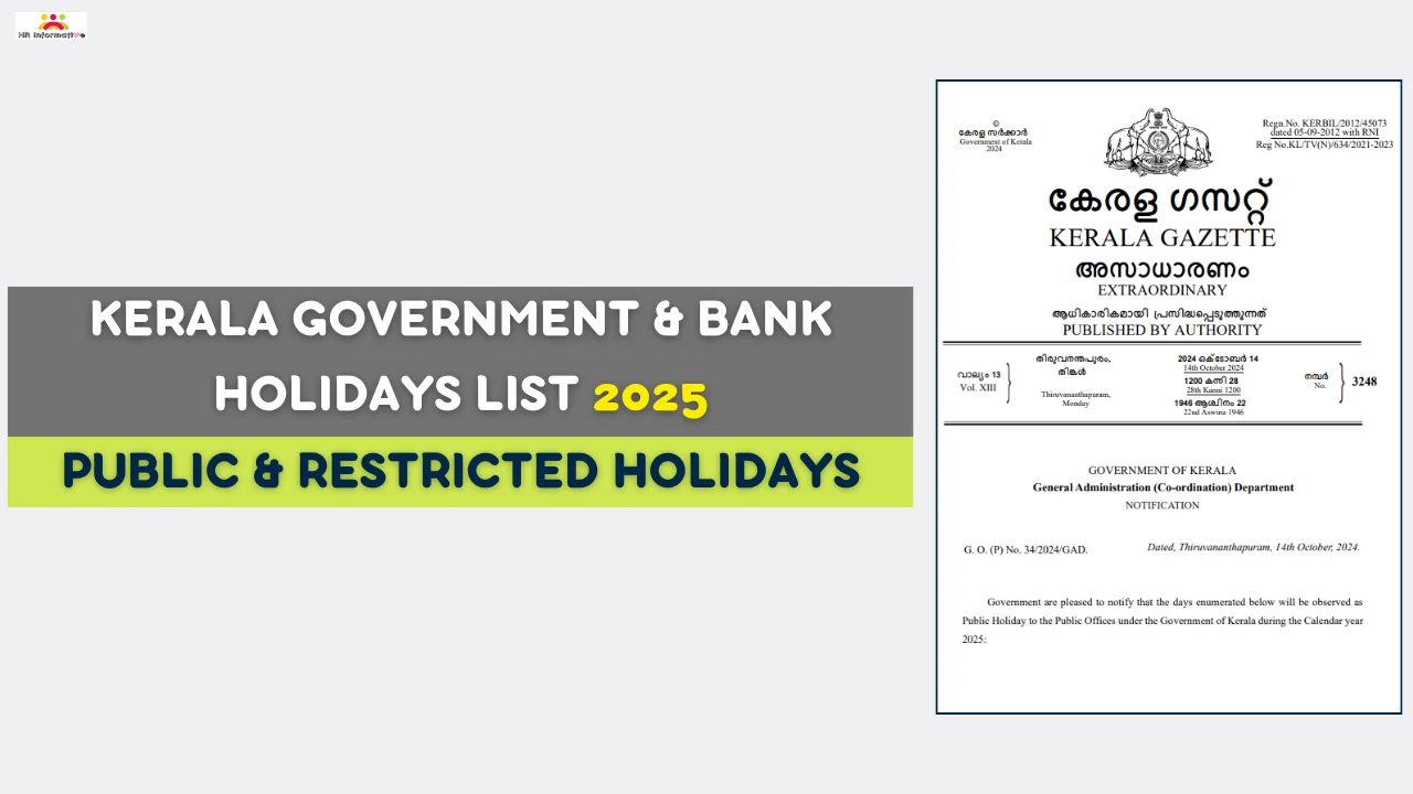 Kerala Government Holidays List 2025 » HR Compliance Labour Law