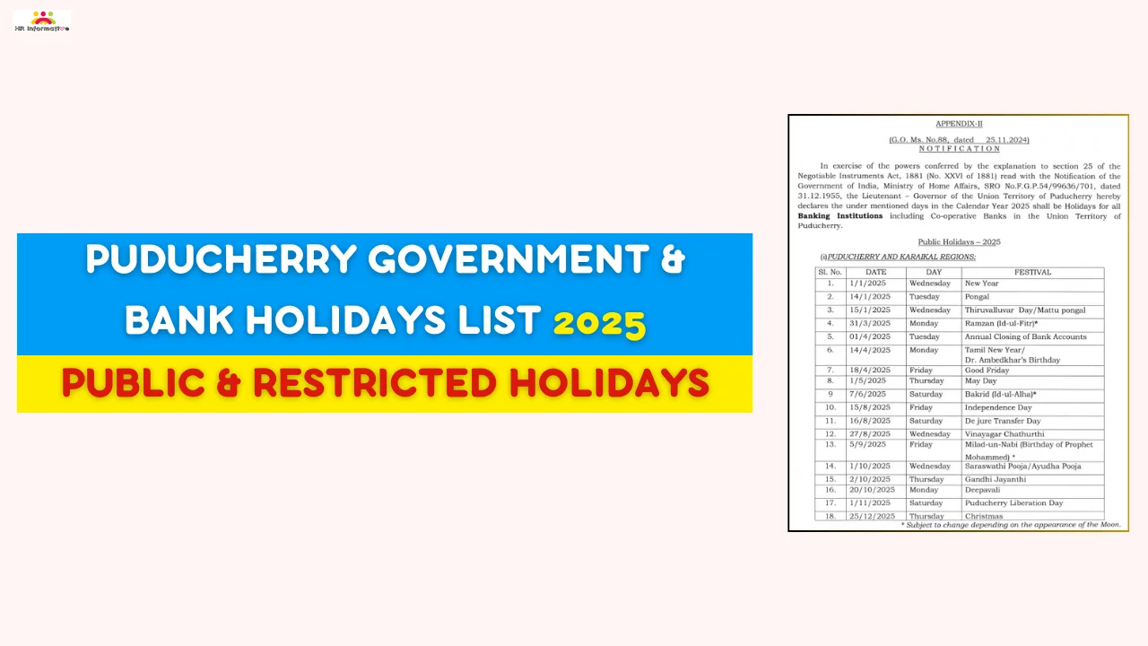 Puducherry Government Holidays List 2025 4 Puducherry Government Holidays List 2025