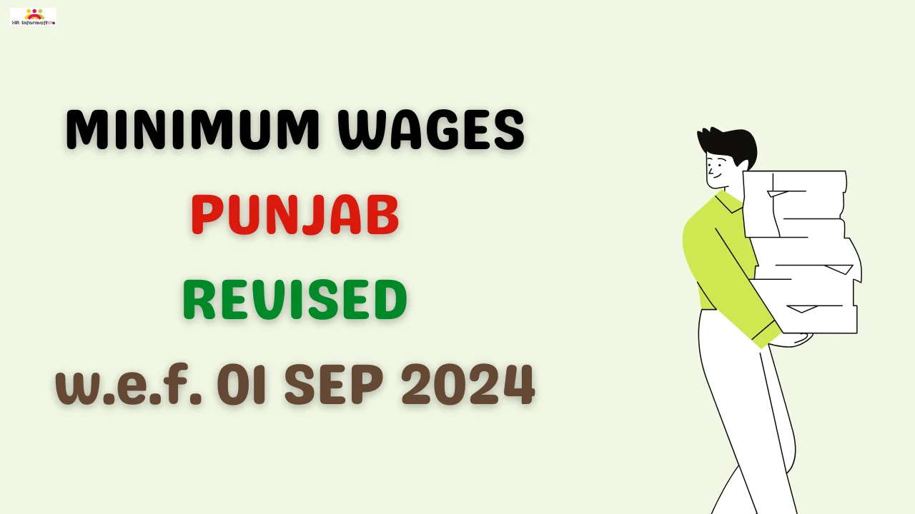 Punjab Minimum Wages Revised from 01 September 2024