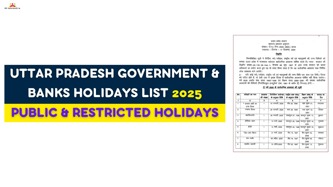 Uttar Pradesh Government Offices and Banks Holidays List 2025 » HR