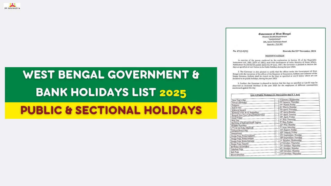 West Bengal Government Holidays List 2025 3 West Bengal Government Holidays List 2025