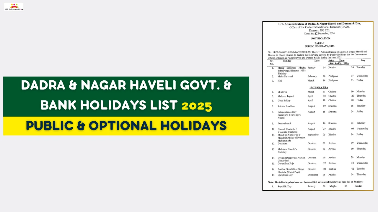 Dadra And Nagar Haveli Government Holidays List 2025 » HR Compliance