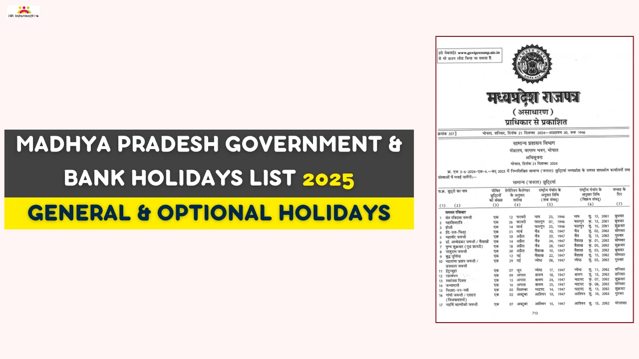 Madhya Pradesh Government Holidays List 2025