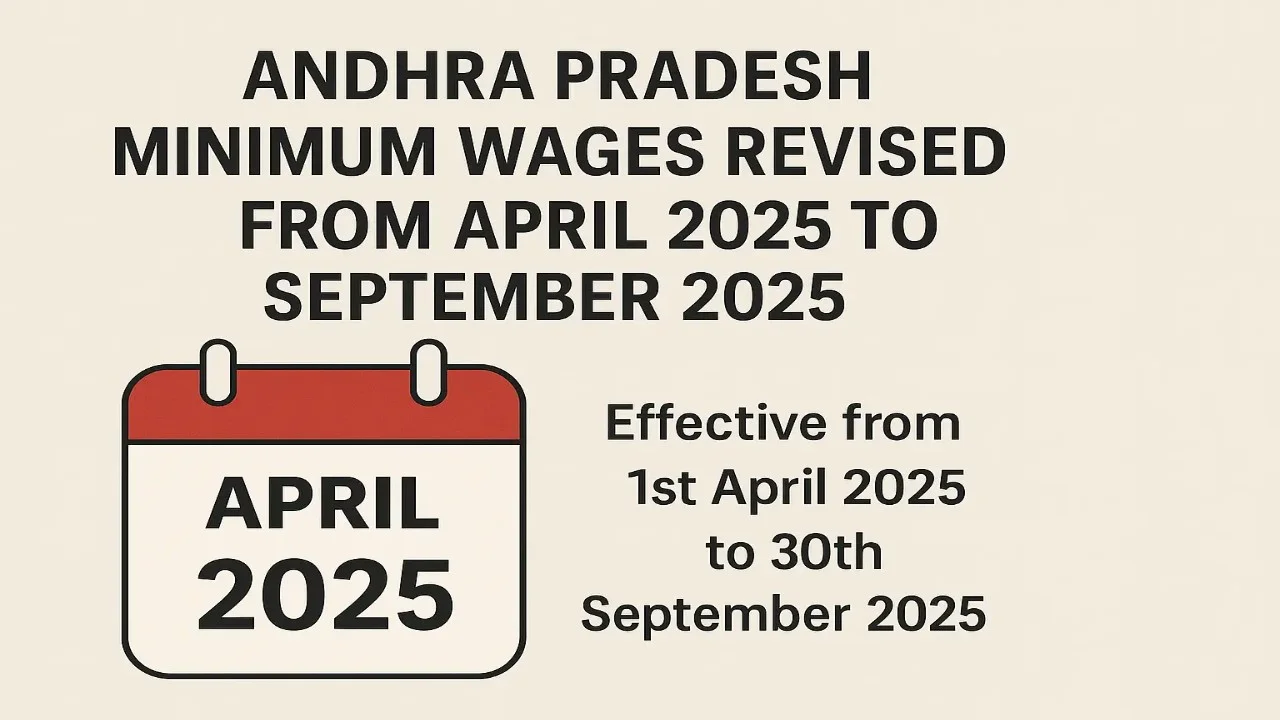 Andhra Pradesh Minimum Wages Revised from April 2025 to September 2025