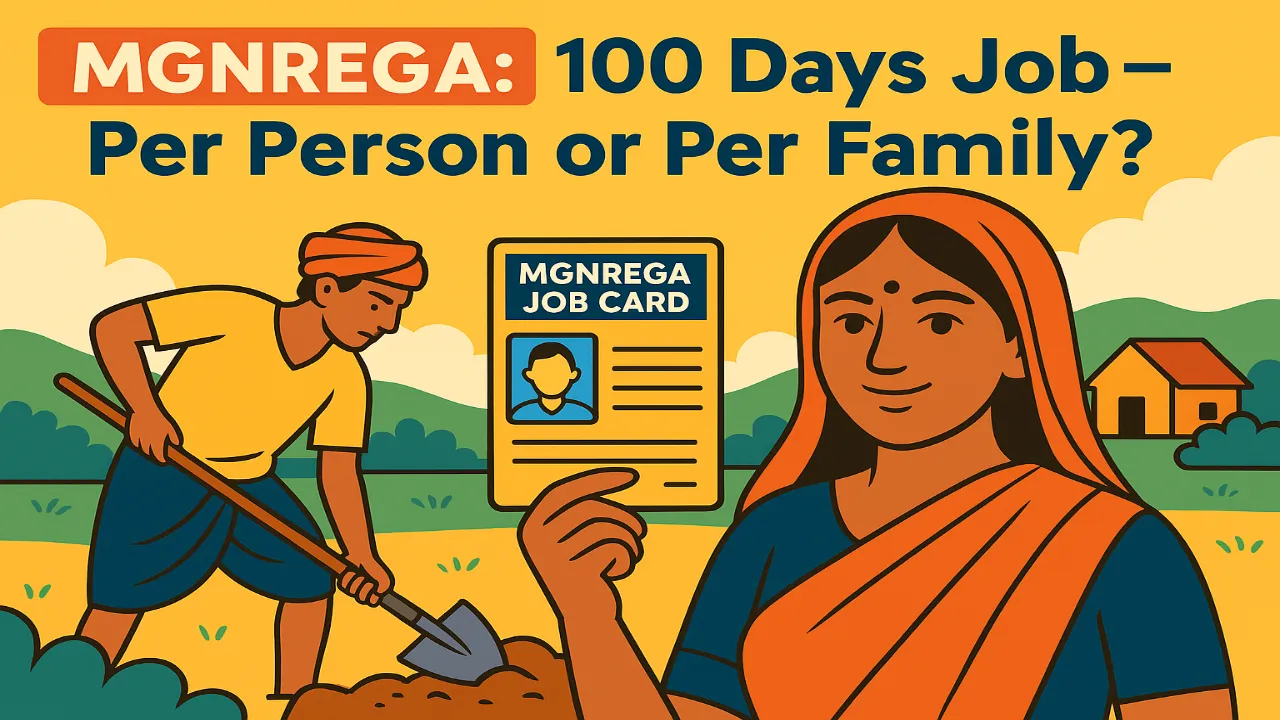 MGNREGA: 100 Days Job – Per Person or Per Family? 1 MGNREGA 100 Days Job - Per Person or Per Family
