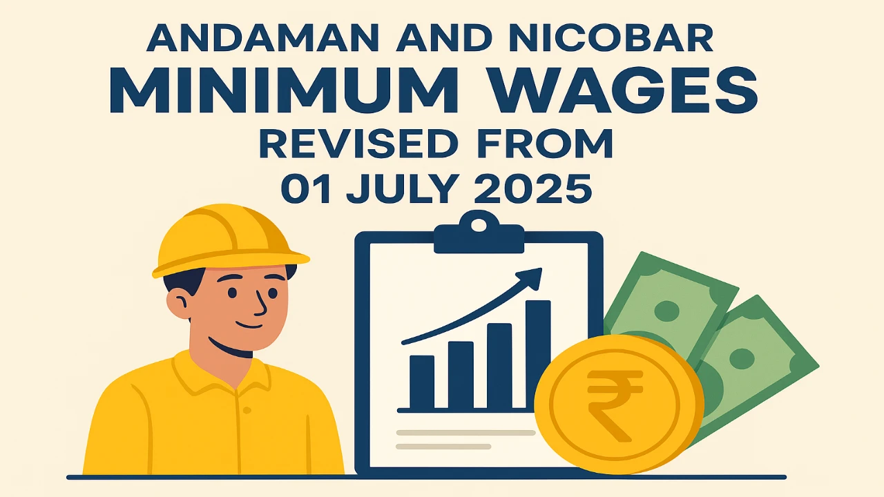 Andaman and Nicobar Minimum Wages Revised from 01 July 2025