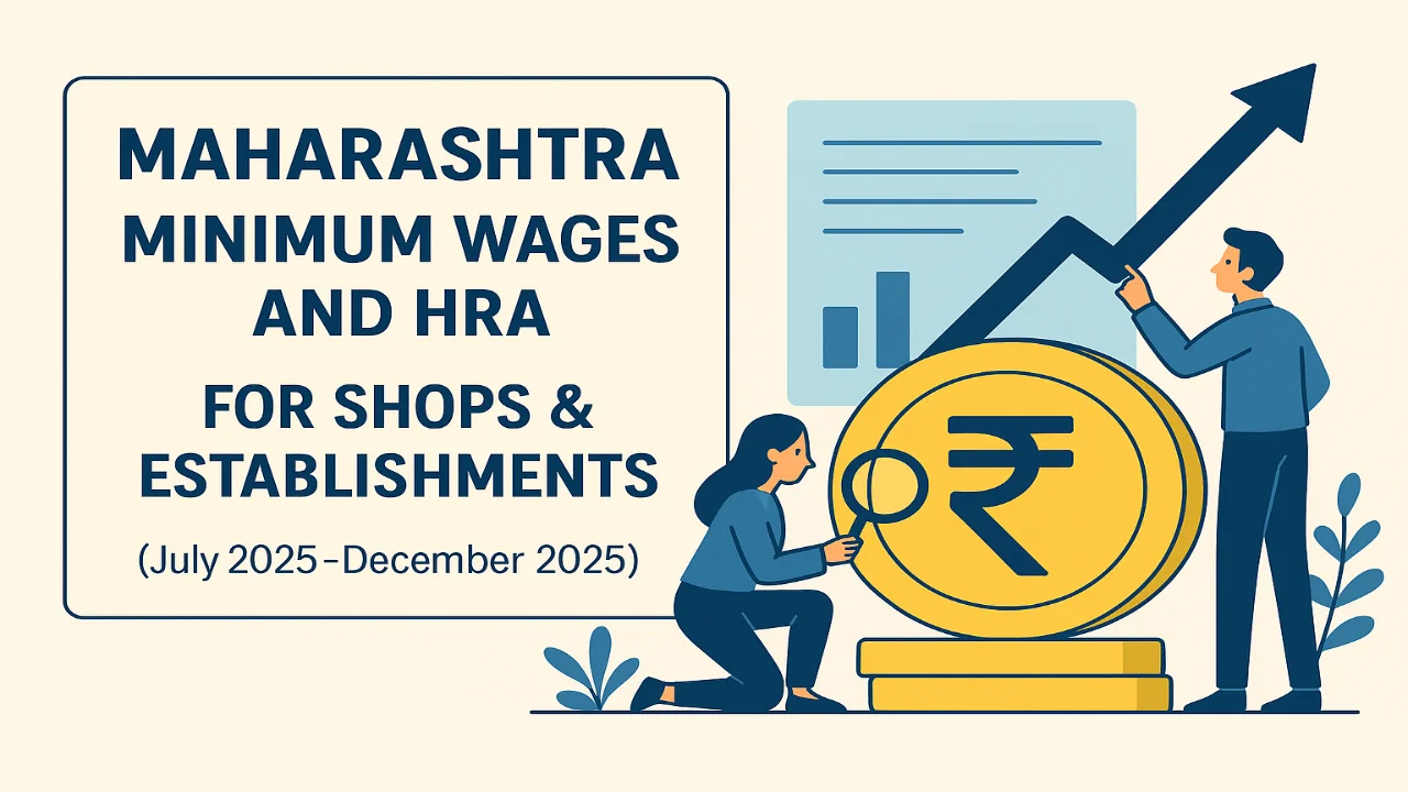 Maharashtra Minimum Wages and House Rent Allowance for Shops & Establishments (July–December 2025)