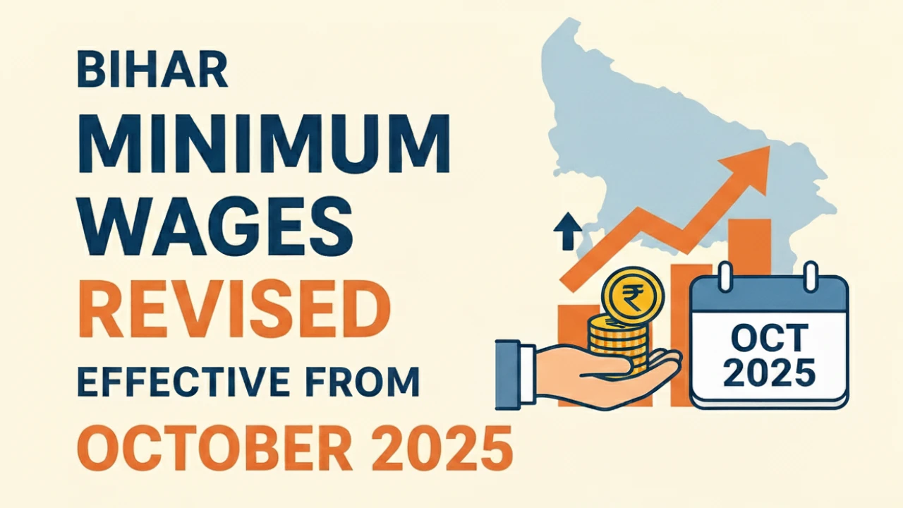 Bihar Minimum Wages Revised Effective From October 2025