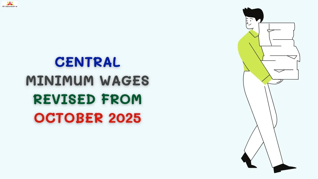 Central Minimum Wages Revised Effective From October 2025