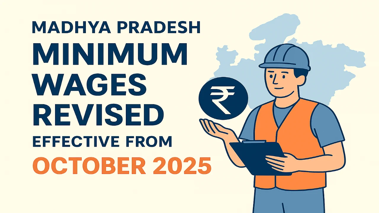 Madhya Pradesh Minimum Wages Revised Effective From October 2025