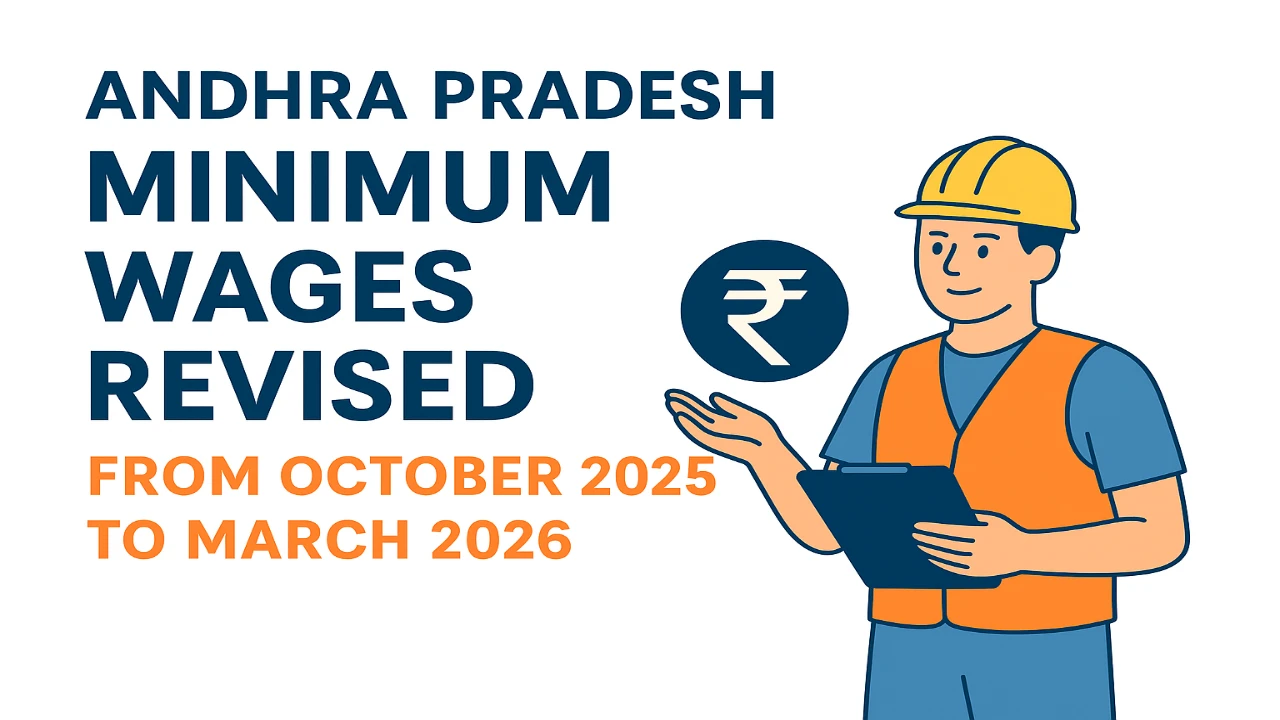Andhra Pradesh Minimum Wages Remain Unchanged from October 2025 to March 2026