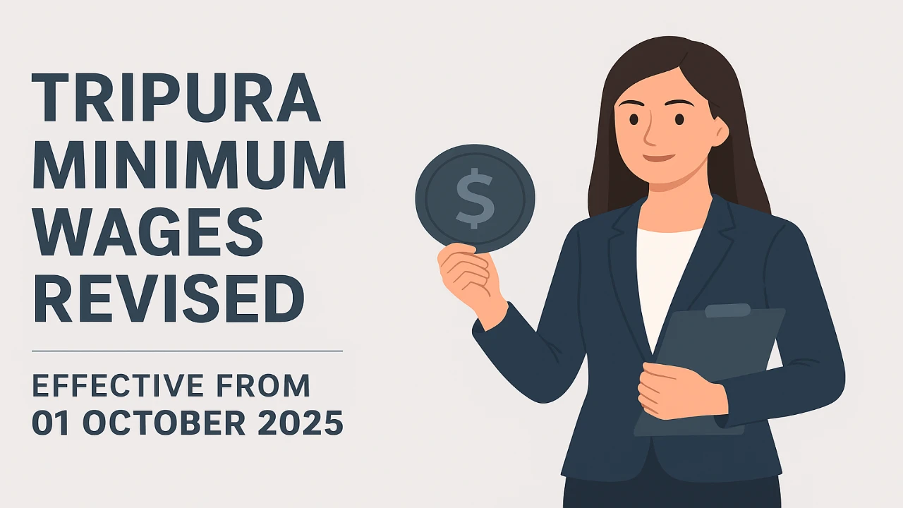 Tripura Minimum Wages Revised Effective From 01 October 2025