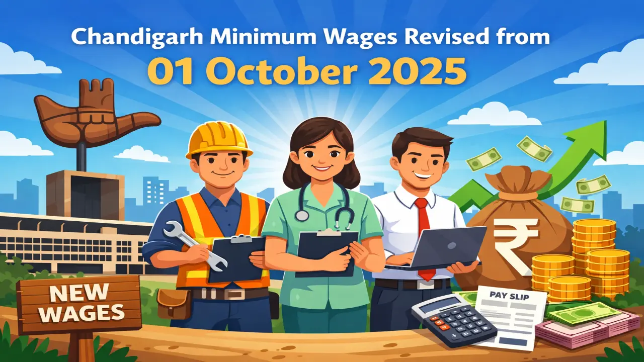 Chandigarh Minimum Wages Revised from 01 October 2025