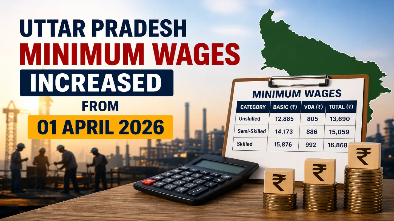 Uttar Pradesh Minimum Wages Increased from April 2026