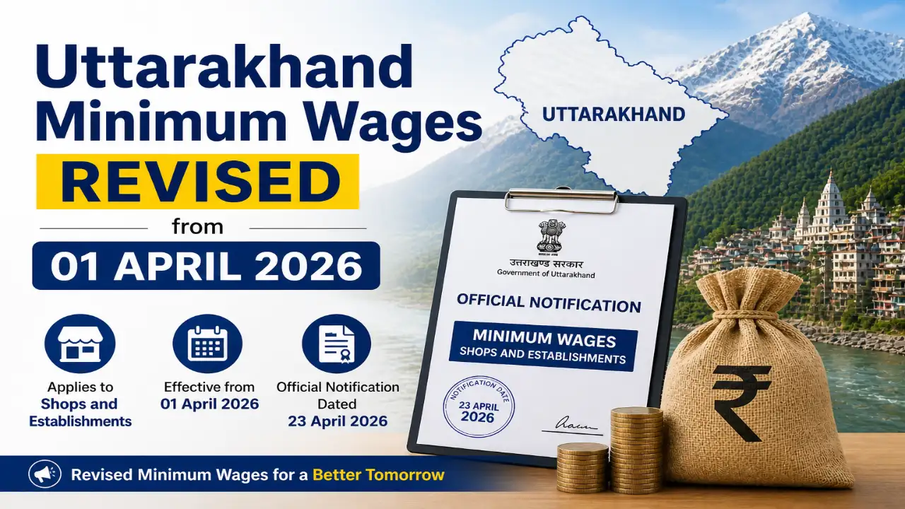 Uttarakhand Minimum Wages Revised from 01 April 2026