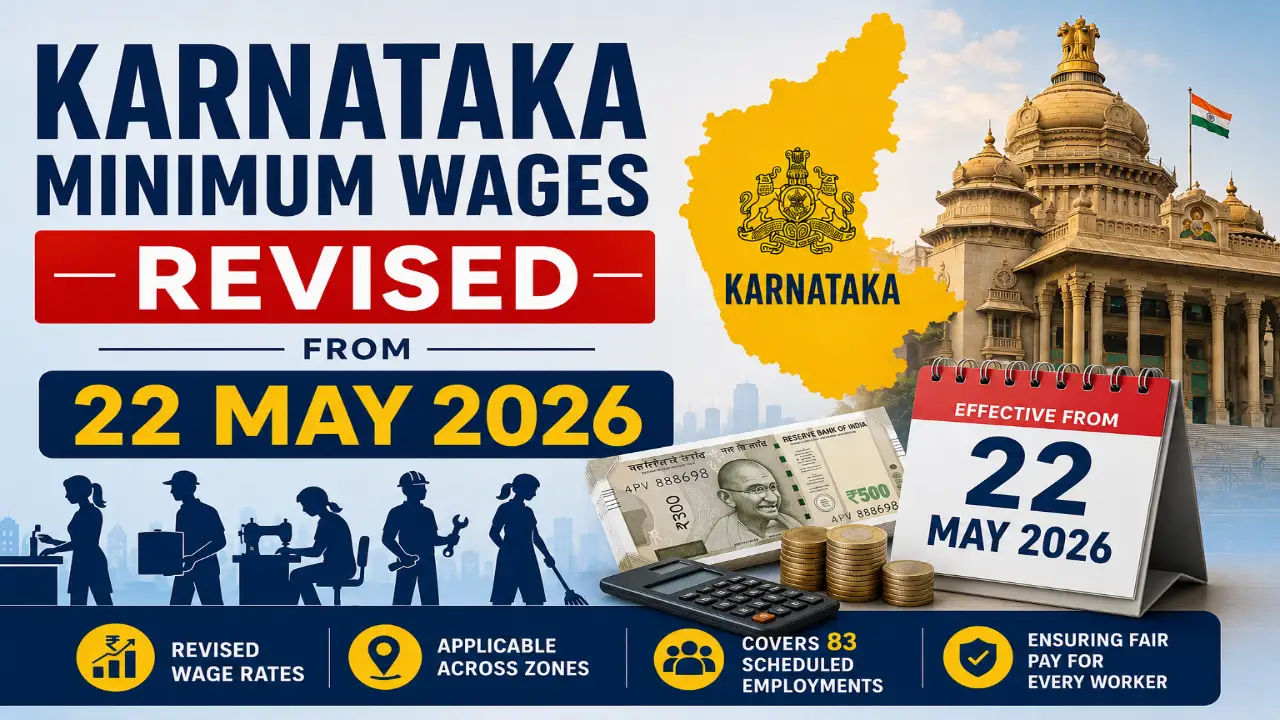 Karnataka Minimum Wages Revised from 22 May 2026