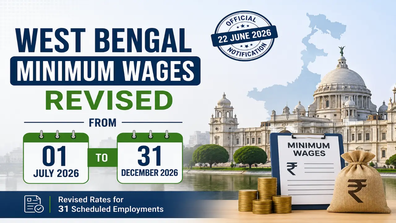 West Bengal Minimum Wages Revised from 01 July 2026