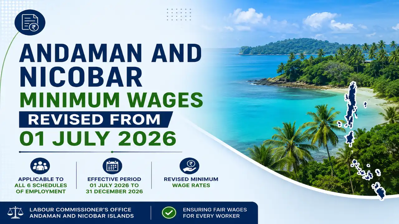 Andaman and Nicobar Minimum Wages Revised from 01 July 2026