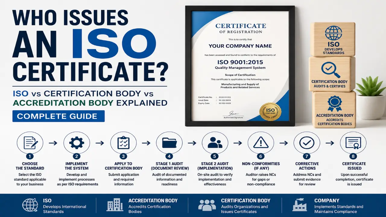 Who Issues an ISO Certificate? ISO vs Certification Body vs Accreditation Body Explained (Complete Guide) 1 Who Issues an ISO Certificate