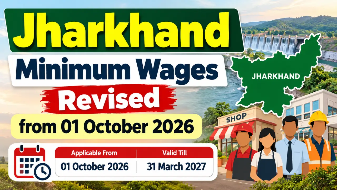 Jharkhand Minimum Wages Revised from 01 October 2026
