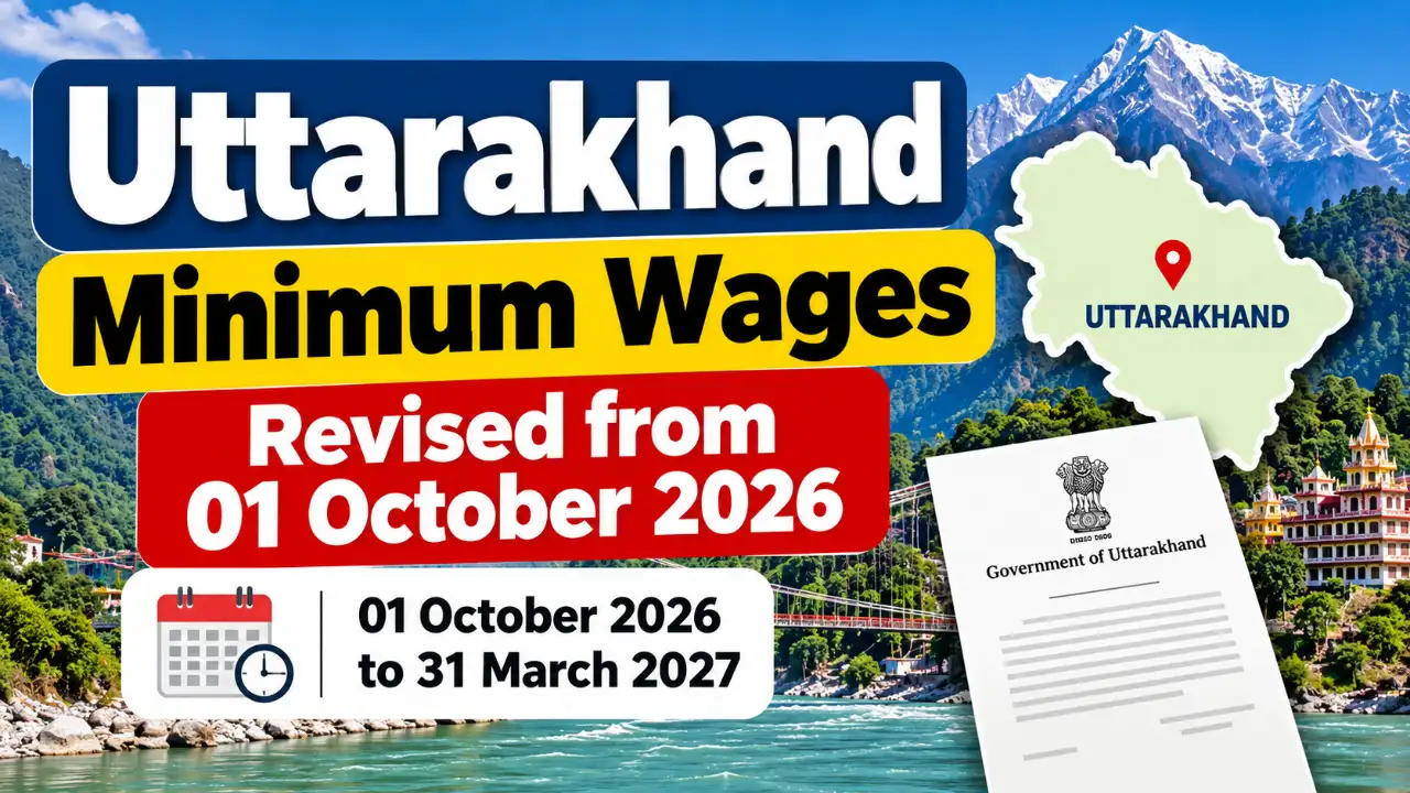 Uttarakhand Minimum Wages Revised from 01 October 2026